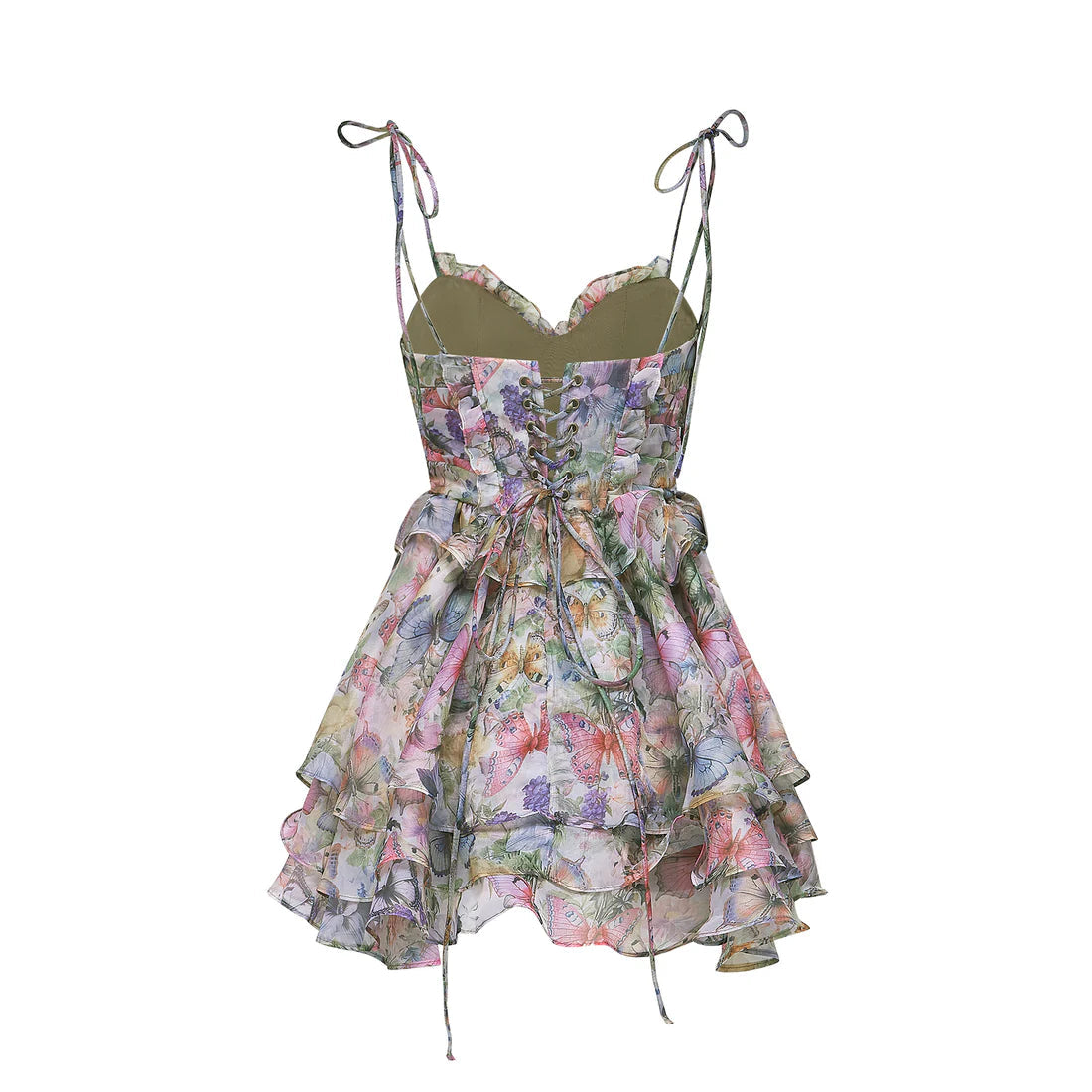 Sommerliches Blumenkleid mit Rüschen