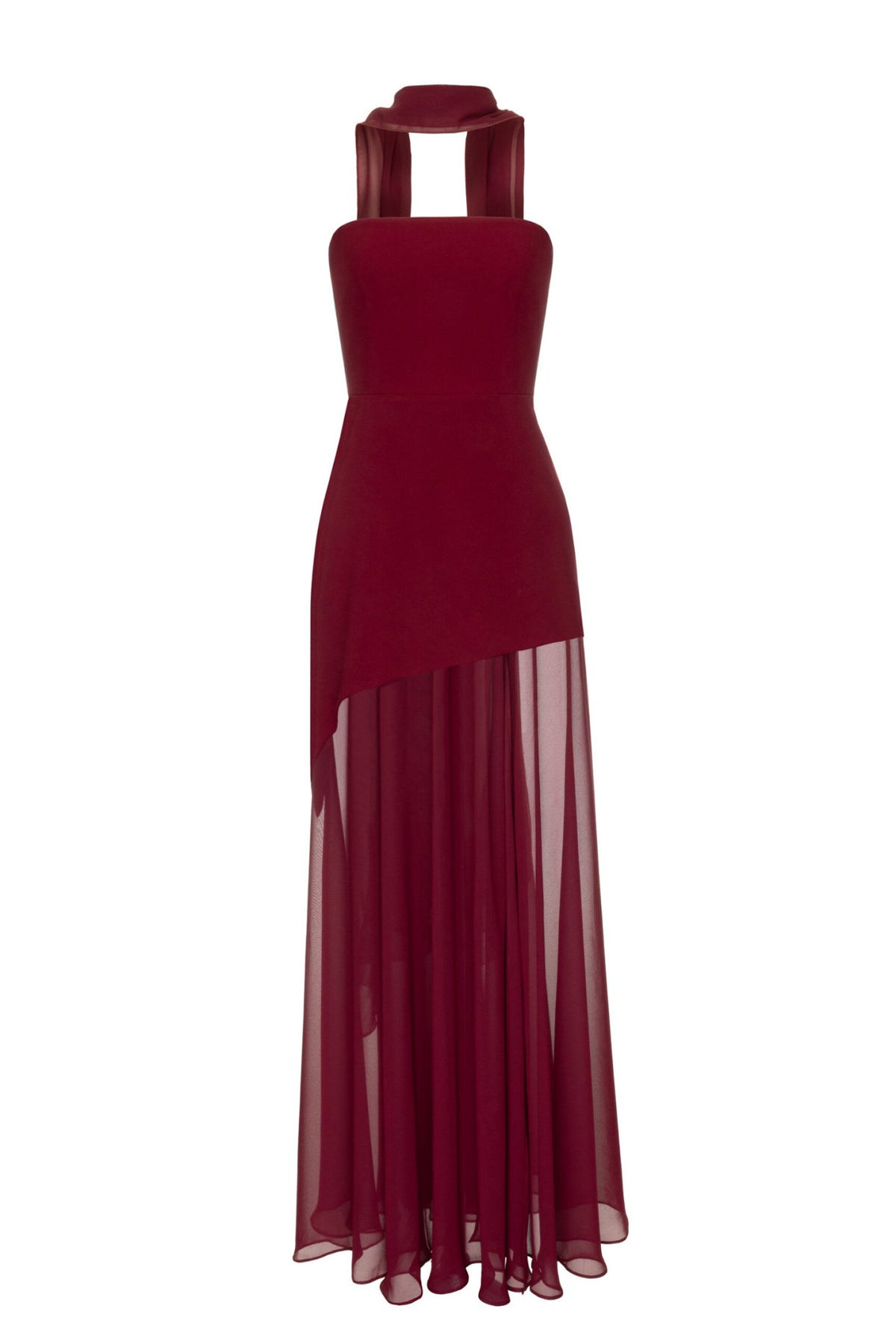 Langes Chiffonkleid