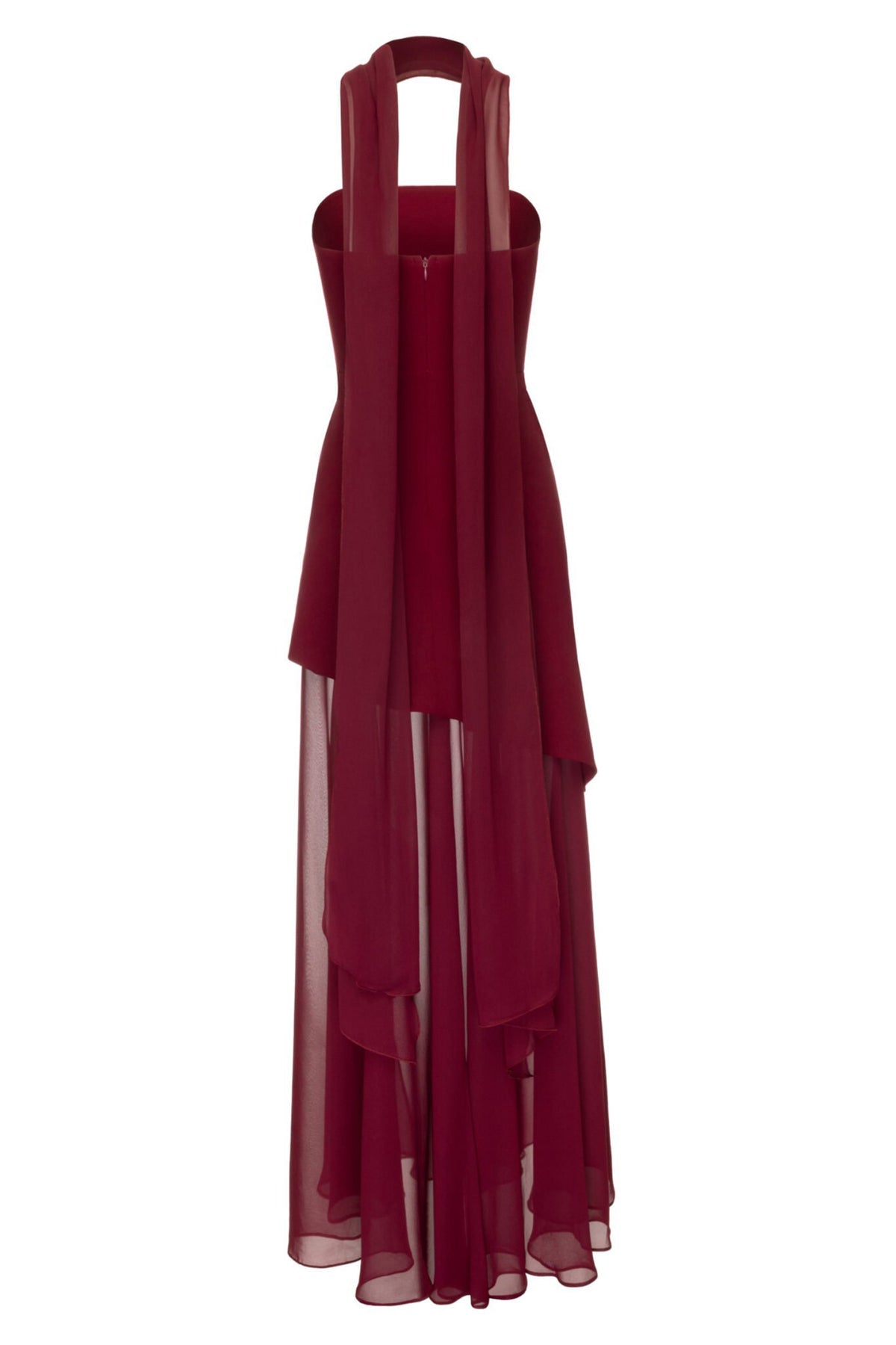 Langes Chiffonkleid