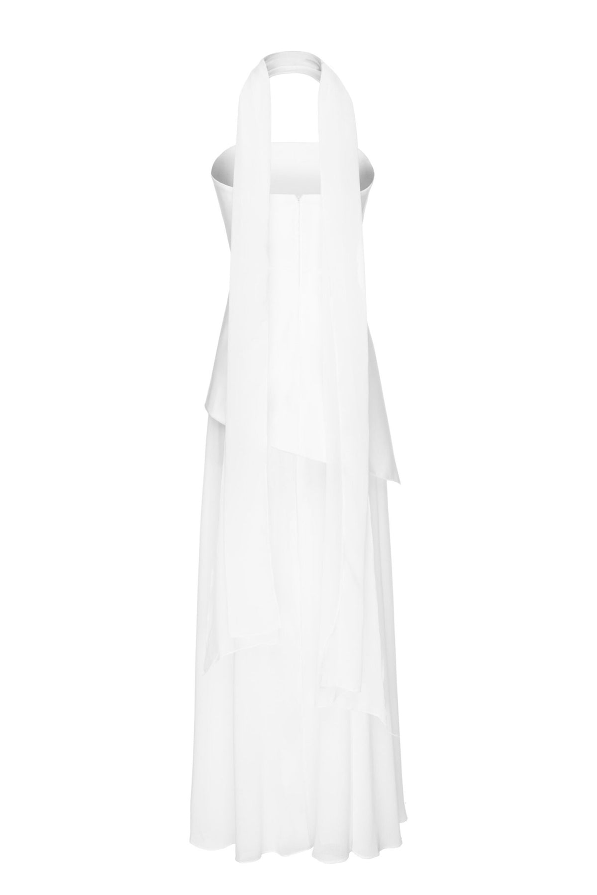 Langes Chiffonkleid