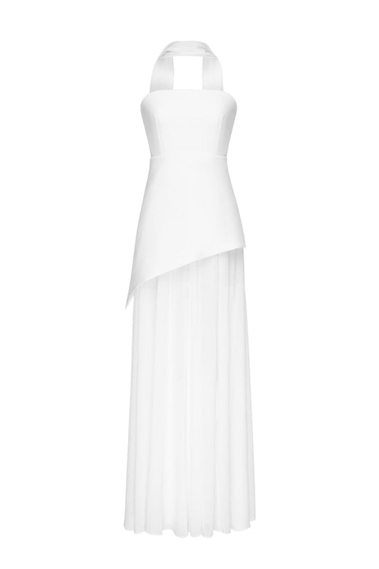 Langes Chiffonkleid