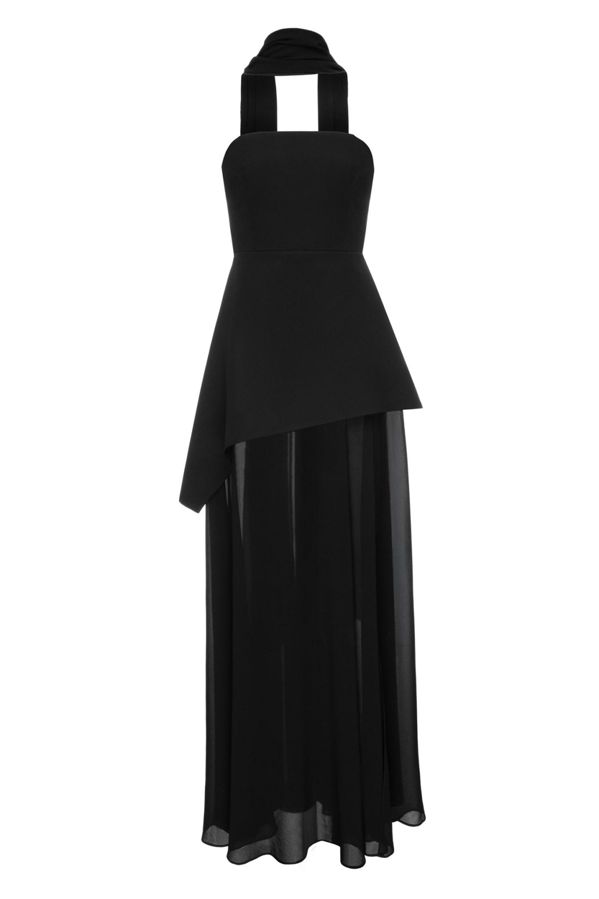 Langes Chiffonkleid