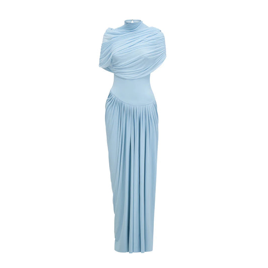 Elegantes langes blaues Abendkleid